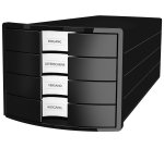 HAN 1012-13 desk tray/organizer Plastic, Polystyrene Black