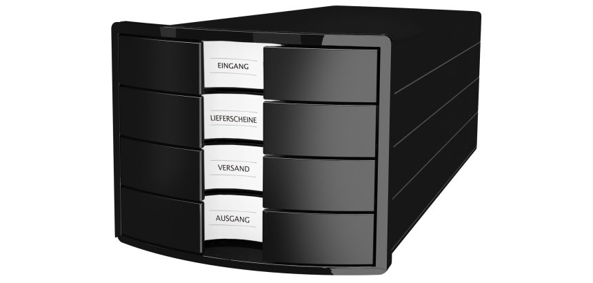 HAN 1012-13 desk tray/organizer Plastic, Polystyrene Black