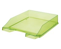 Corbeille à courrier KLASSIK TRANSPARENT, A4, vert