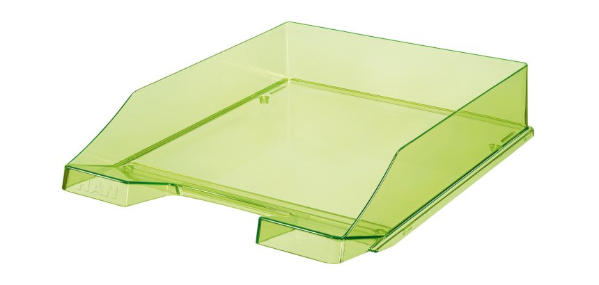 Corbeille à courrier KLASSIK TRANSPARENT, A4, vert
