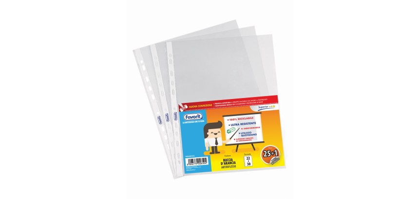 Favorit 400065615 foglio di protezione 220 x 300 mm Polipropilene (PP) 26 pz
