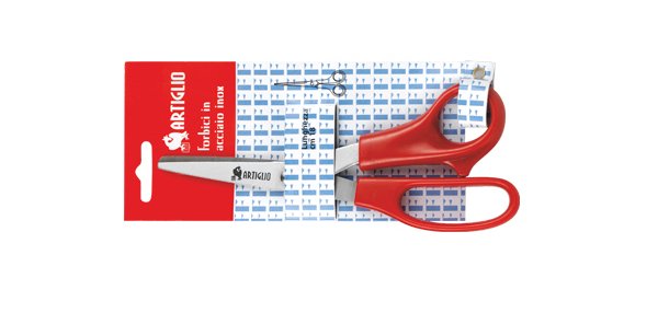 Artiglio 4364T forbici da cancelleria Universale Taglio a zig zag Rosso, Acciaio inox