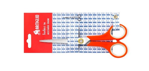 Artiglio 4366T stationery/craft scissors Universal Straight cut Orange, Stainless steel, White