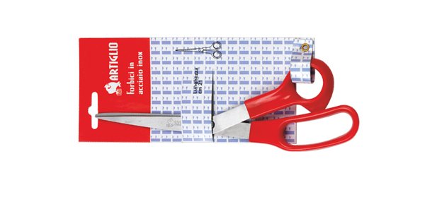 Artiglio 4363T stationery/craft scissors Universal Straight cut Red, Stainless steel
