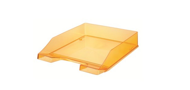 Corbeille à courrier KLASSIK TRANSPARENT, A4, orange
