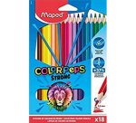 Crayon de couleur COLOR'PEPS STRONG, étui carton de 18