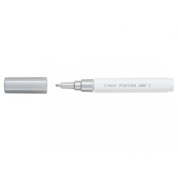 Marqueur pilot pintor peinture bas d'eau ultra-couvrante multi surface pointe fine résistante coloris argent