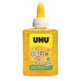 Colle pailletée uhu coloris jaune 88,5ml