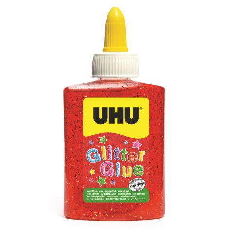 Colle pailletée uhu coloris rouge 88,5ml