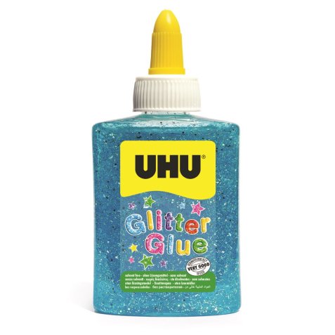 Colle pailletée uhu coloris bleu 88,5ml