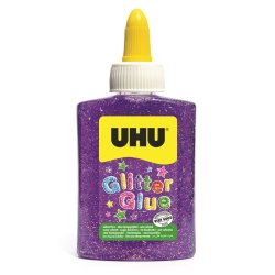 Colle pailletée uhu coloris violet 88,5ml