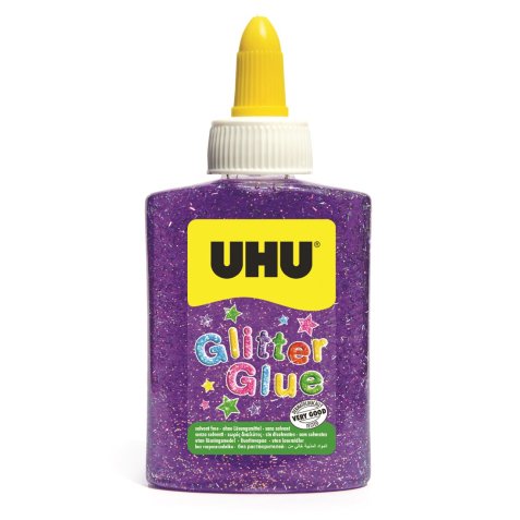 Colle pailletée uhu coloris violet 88,5ml