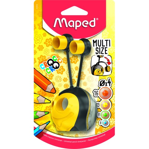 Maped Croc Croc Manual pencil sharpener Black, Yellow