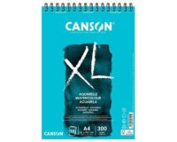 Album canson xl aquarelle a spirale papier grain fin      blanc 300g a4 21x29,7cm 30f