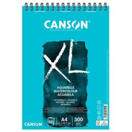 Bloc de 30 feuilles de papier dessin XL AQUARELLE 300g grand format A4