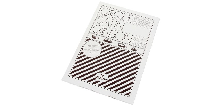 Carta lucida satinata per disegno manuale - A3 - 250 fogli - 90/95 gr - per fotocopie/stampe laser - Canson