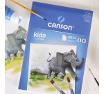 Bloc peinture canson papier dessin spécial gouache résistant eau 200g a4 210x297mm paquet 20f