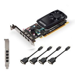 PNY VCQP1000DVIV2-PB carte graphique NVIDIA Quadro P1000 V2 4 Go GDDR5