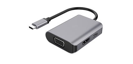 DLH Adaptateur USB-C vers HDMI ou VGA