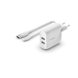 Belkin WCD001VF1MWH cargador de dispositivo móvil Universal Blanco Corriente alterna Interior