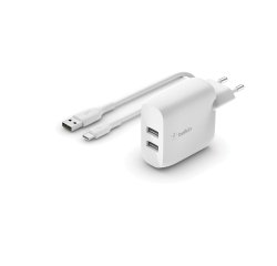 Belkin WCE001VF1MWH cargador de dispositivo móvil Universal Blanco Corriente alterna Interior
