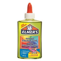 Colle transparente elmers fabrication slime bricolage   lavable ne coule pas couleur  verte flacon 147ml
