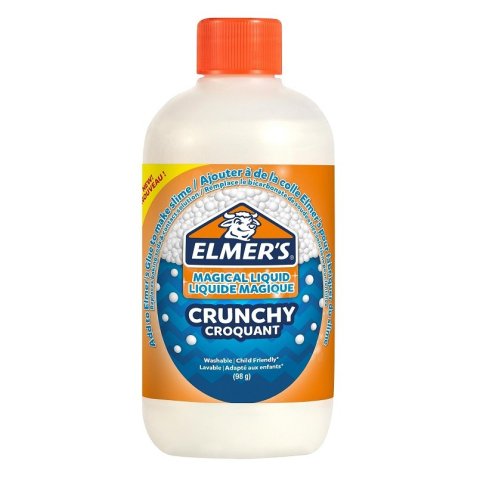 Liquide magique pour slime elmers crunchy texture        grumeleuse transparente       flacon 259ml