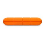 LaCie Rugged Mini disque dur externe 2 To 5400 tr/min Micro-USB B 3.2 Gen 1 (3.1 Gen 1) Orange, Argent