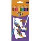 Evolution Illusion Crayons de Couleur Effaçables - Couleurs Assorties, Etui Carton de 12