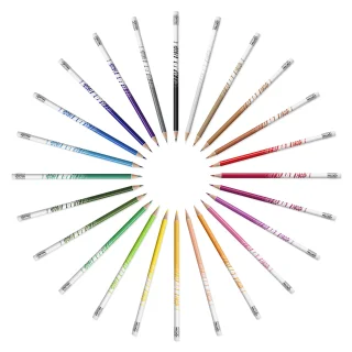 BIC Intensity Crayon de Couleur Triangulaire Mine Douce Corps Coloré Sans  Bois - Couleurs assorties x24