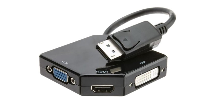 DLH Adaptateur DisplayPort vers HDMI / DVI / VGA