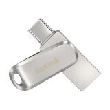 SanDisk Ultra Dual Drive Luxe USB flash drive 128 GB USB Type-A / USB Type-C 3.2 Gen 1 (3.1 Gen 1) Roestvrijstaal