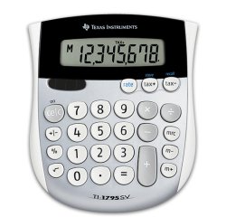 Texas Instruments TI-1795 SV calcolatrice Desktop Calcolatrice di base Nero, Argento, Bianco