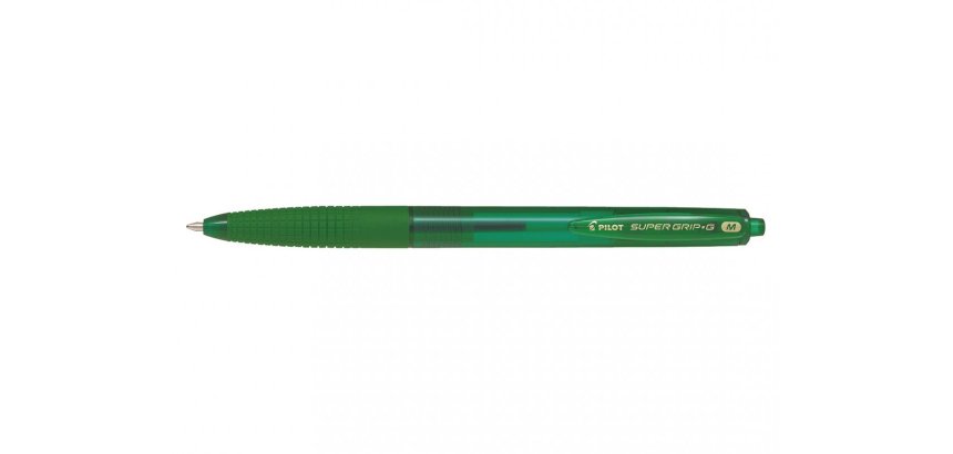 Stylo-bille pilot super grip g rétractable pointe moyenne   1.0 mm coloris vert
