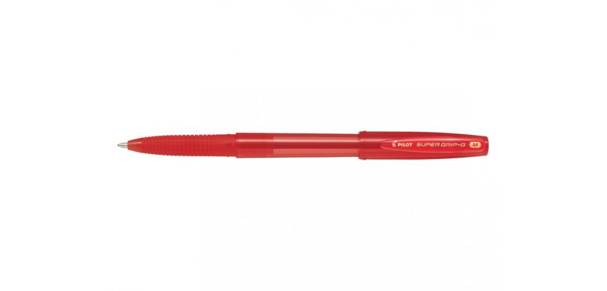 Stylo-bille pilot super grip g cap pointe moyenne coloris rouge