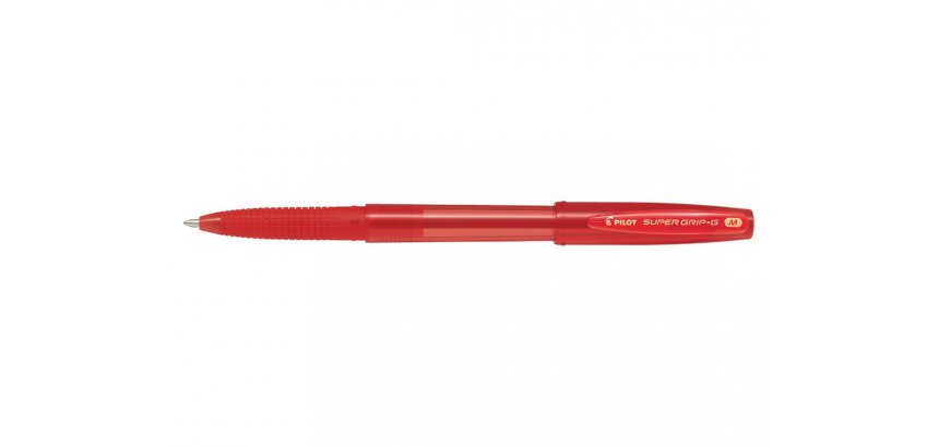 Stylo-bille pilot super grip g cap pointe moyenne coloris rouge