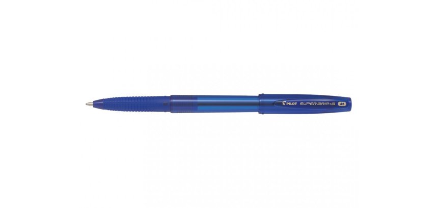 Stylo-bille pilot super grip g cap pointe moyenne coloris bleu