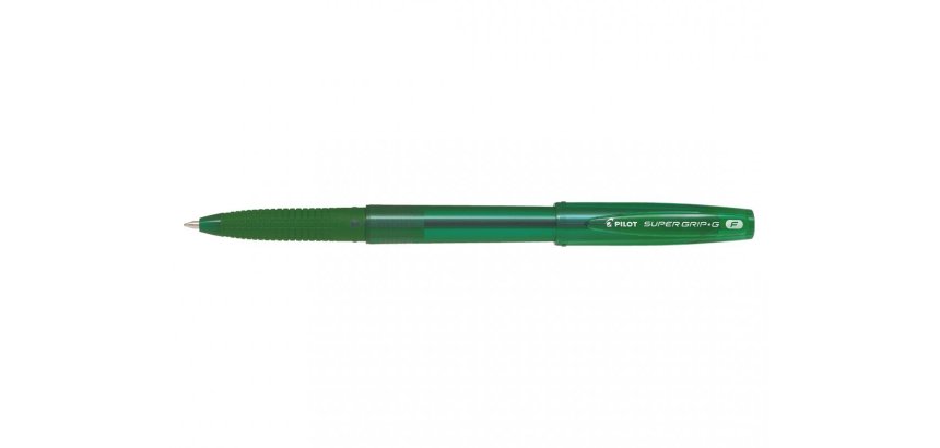 Stylo-bille pilot super grip g cap pointe fine coloris vert