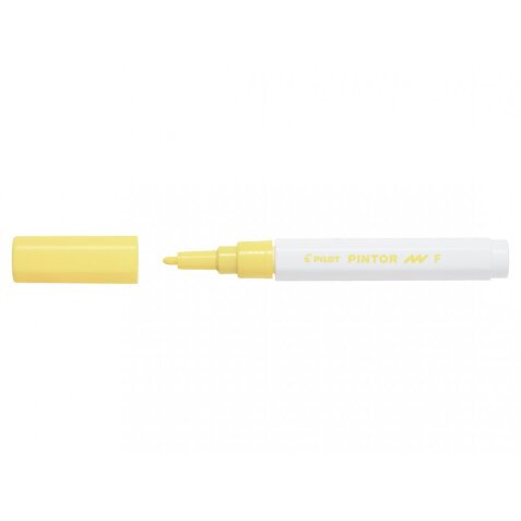 Marqueur pilot pintor peinture base d'eau ultra-couvrante multi surface pointe fine résistante coloris jaune