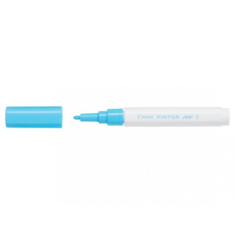 Marqueur pilot pintor peinture base d'eau ultra-couvrante multi surface pointe fine résistante coloris bleu pastel
