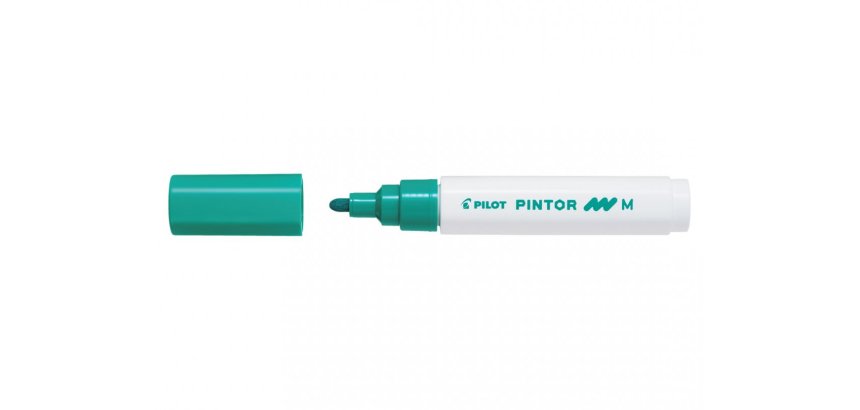 Marqueur pilot pintor peinture base d'eau ultra-couvrante toutes surfaces pointe moyenne coloris vert