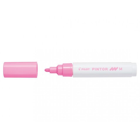 Marqueur pilot pintor peinture base d'eau ultra-couvrante multi surface pointe moyenne résistante coloris rose