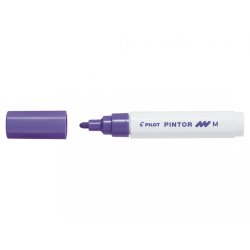 Marqueur pilot pintor peinture base d'eau ultra-couvrante multi surface pointe moyenne résistante coloris violet