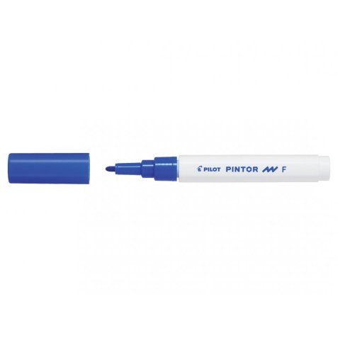 Marqueur pilot pintor peinture base d'eau ultra-couvrante multi surface pointe fine résistante coloris bleu