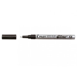 Marqueur pilot feutre permanent encre métallique pointe finenon biseautée polyacétate 4mm argent