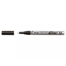 Marqueur pilot feutre permanent encre métallique pointe finenon biseautée polyacétate 4mm argent