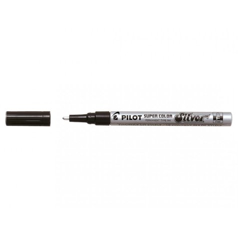 Marqueur pilot feutre permanent encre métallique pointe finenon biseautée polyacétate 4mm argent