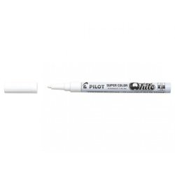 Marqueur pilot feutre permanent encre métallique pointe finenon biseautée polyacétate 4mm blanc
