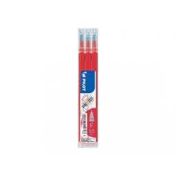 Recharges pour roller FriXion. Pointe fine 0,5 mm. Encre Rouge