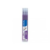 Set de 3 recharges pour roller FriXion. Pointe fine 0,5 mm. Encre Violet